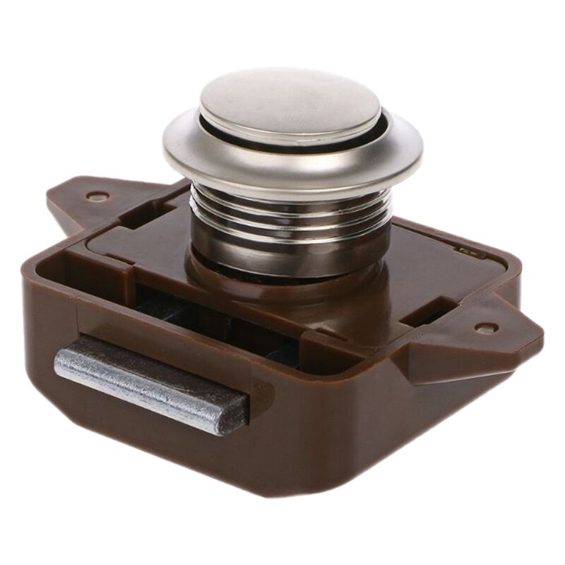 1 Pc Car Push Lock RV Caravan Boat Motor Home Cabinet Drawer Latch Button Locks for Furniture Hardware Accessories: Default Title
