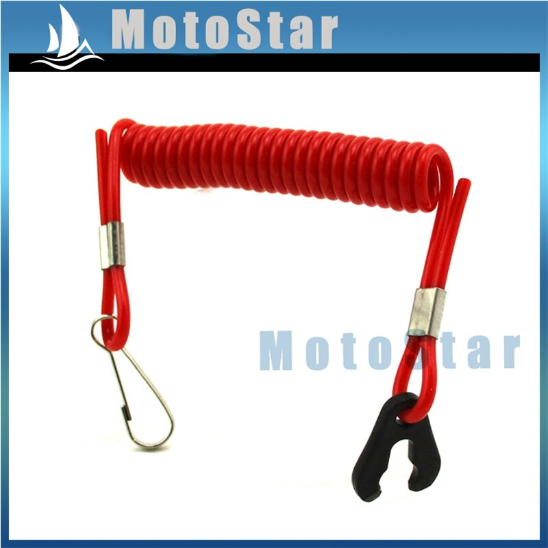 Red Safety Tether Lanyard Cord For Stop Kill Switch Jet Ski Boat Yamaha