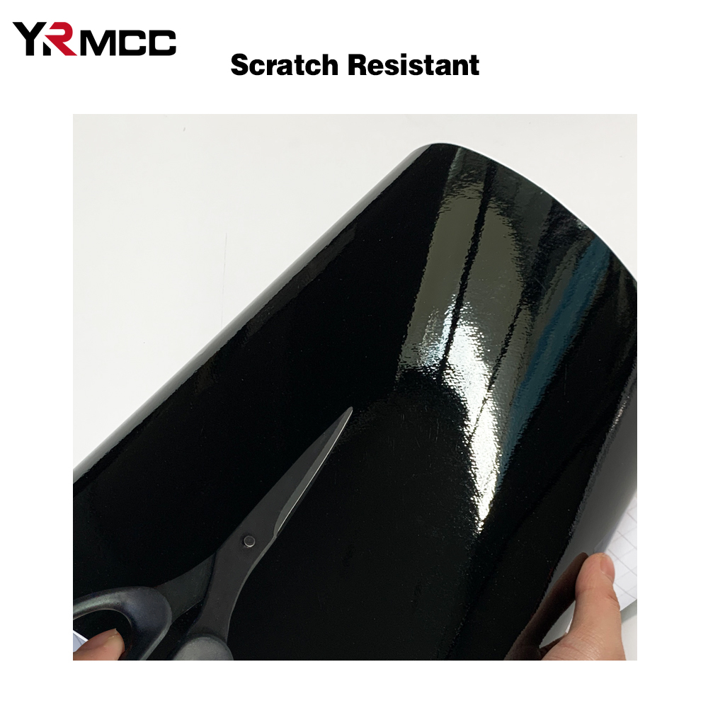 Bil Vinyl Wrap Folie Selvklebende Sort Blank Vanntett Dekal DIY Datamaskin Scooter Dekkefolie
