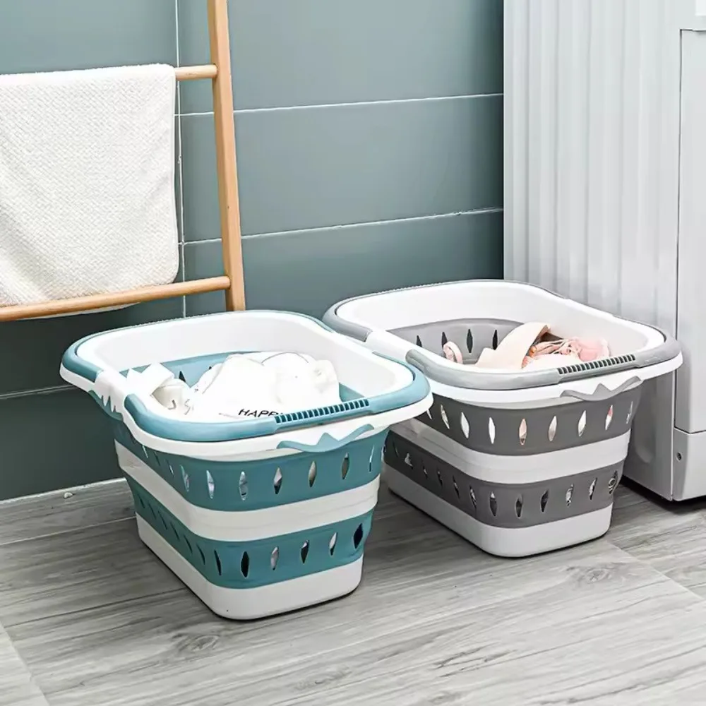 Opvouwbare wasmand Ellips Ovale badkuip - Draagbare waskuip Ruimtebesparende wascontainers Home Organizer Basket