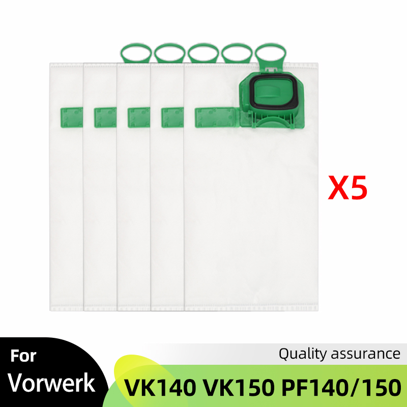 Para Vorwerk Kobold VK140 VK150 Vertical PF 140/150 Kit de repuesto de bolsa de polvo accesorios de repuesto para aspiradora: Verde claro