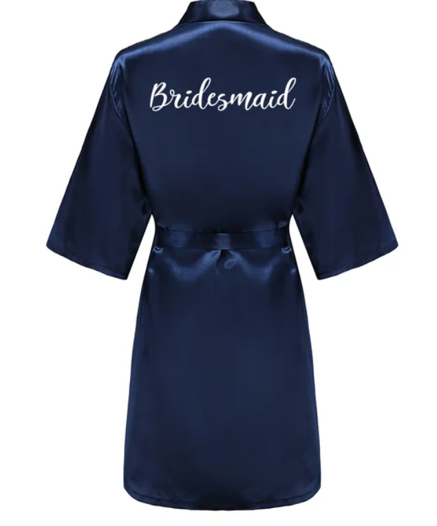 Satin- Seide Roben Hochzeit Bademantel Braut Brautjungfer murmeln Trauzeugin Kleid Frauen Kleidung Nachtwäsche: XL / Grau