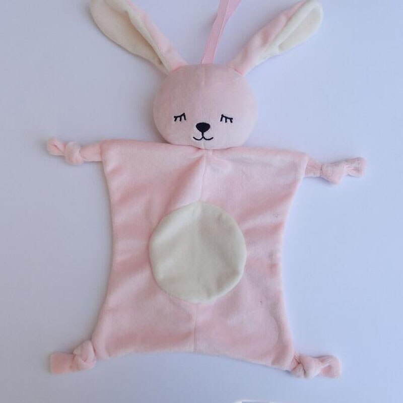 Baby Pluche Rustgevende Speelgoed Beveiliging Deken Baby Speelgoed Rustgevende Handdoek voor Baby Care Animal Vorm Pasgeborenen Dekentje Rustgevende Handdoeken: Rabbit