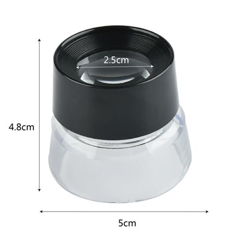 5x4.8cm Portable Magnification 10X Magnifying Glass Magnifiers Microscope for Reading Jeweler Loupe Stamp Antique 10g