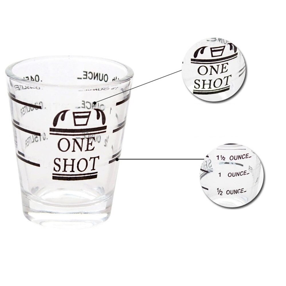 1.5oz Coffee liquid Measuring Cup for Espresso Cocktail Glass cup Coffee Makers coffee gadgets Tools Kitchen Accessories