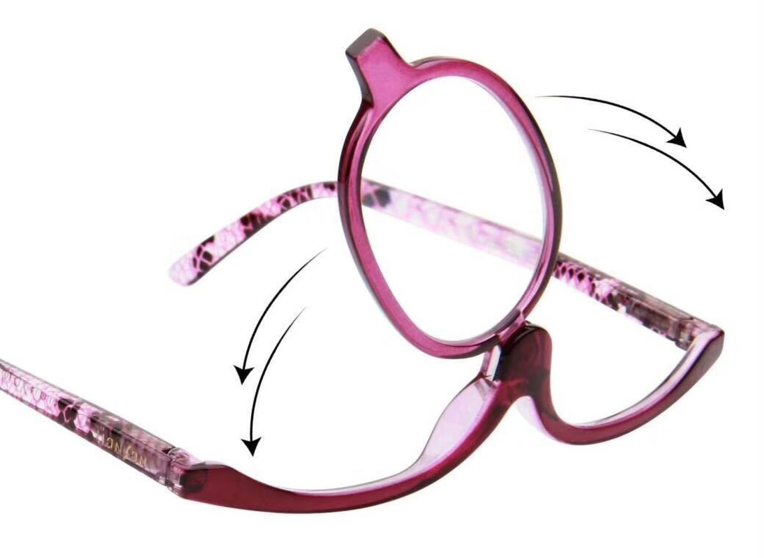 Women Magnifying Glasses Make Up Reading Glasses Folding Single Lens Presbyopic Eyeglasses Female Spotted Eyewear +1.0 To +4.0