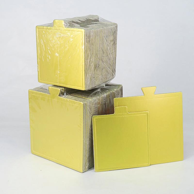 100pcs Gold Paper Cake Board Cupcake Dessert Displays Tray Wedding Birthday Pastry Pad Decorating Tools