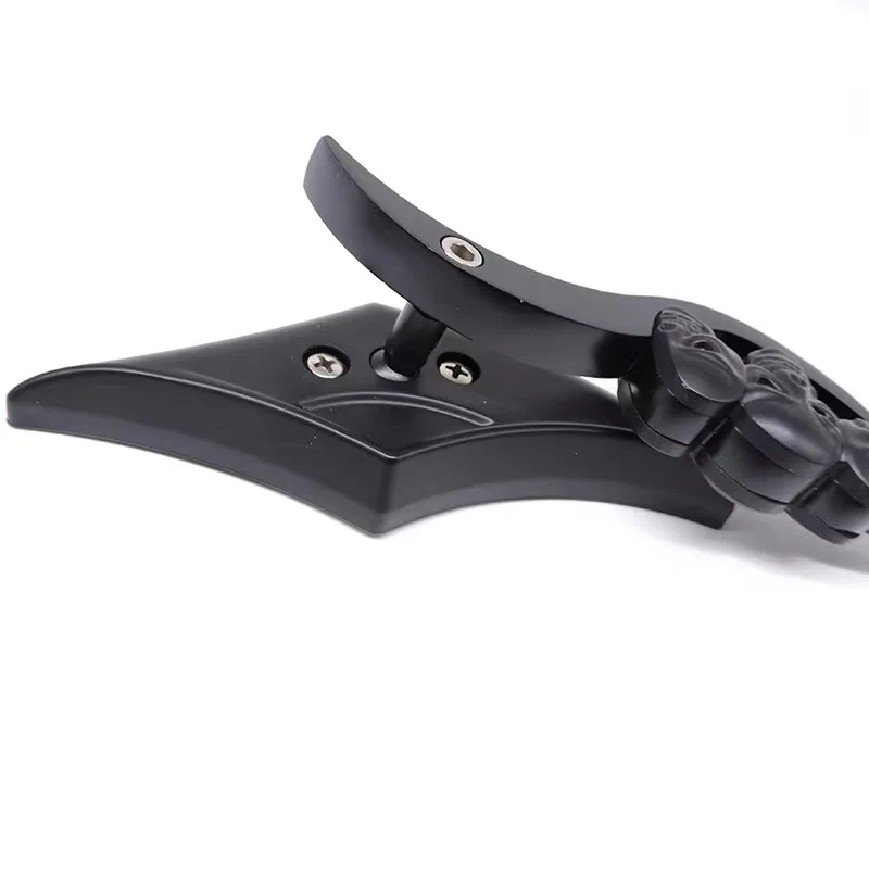 Motorcycle Handlebar Mirror Motorbike Mirror Skull Handlebar Rear Mirror Retro Skeleton Motorcycle Modified Rearview Mirror