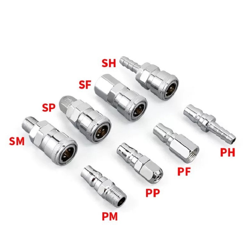 C type Pneumatic fitting Quick connector coupling SP10 PP10 PF20 SF20 PP20 SP20 PM20 SM20 PH20 SH20 work on Air compressor