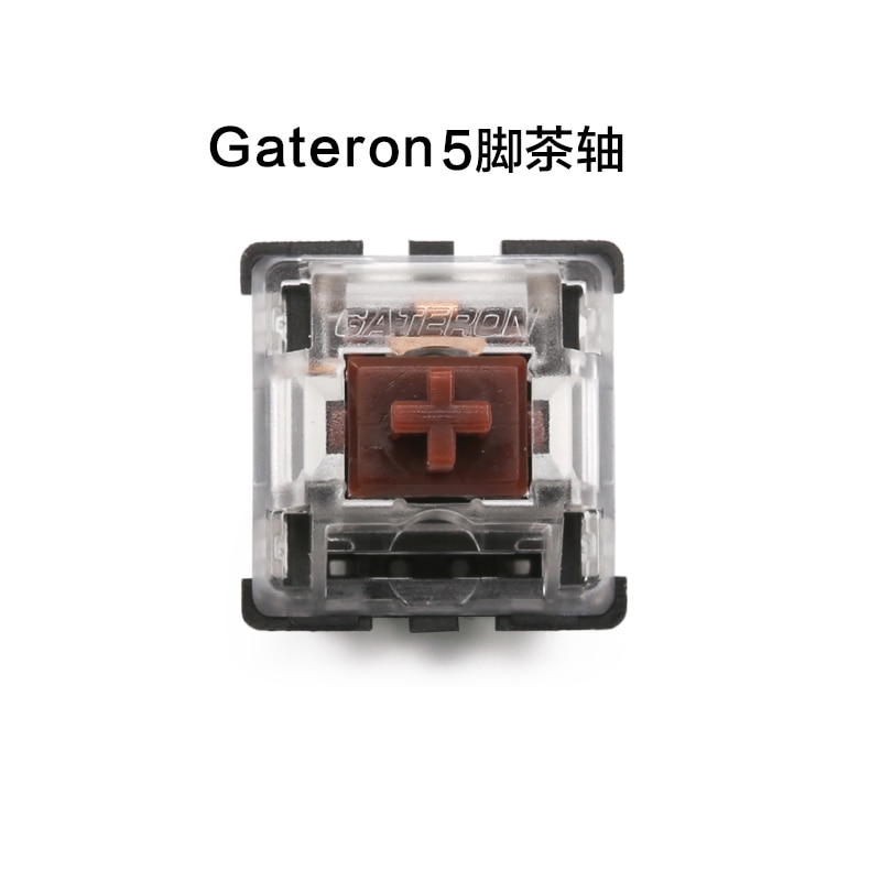Gateron switch 5 pin transparent case blue red black brown green white yellow switches mechanical keyboard cherry mx compatible: BROWN / Brown Switch
