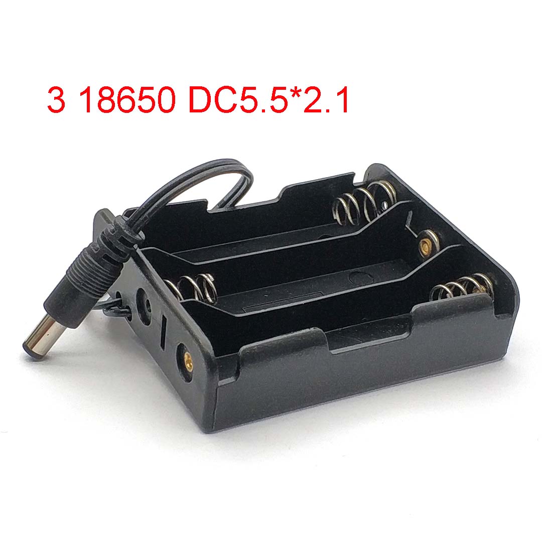 18650 Batterie-Aufbewahrungsbox, DIY 1/2/3/4 Slot Weg DIY Batterien, Clip-Halfter, Behälter mit Draht-Blei-Stift: Rosa