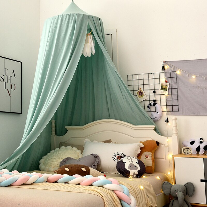 Baby Canopy Klamboe Kinderen Kamer Decoratie Crib Verrekening Baby Tent Viscose Baby Klamboe Fotografie Props: Green