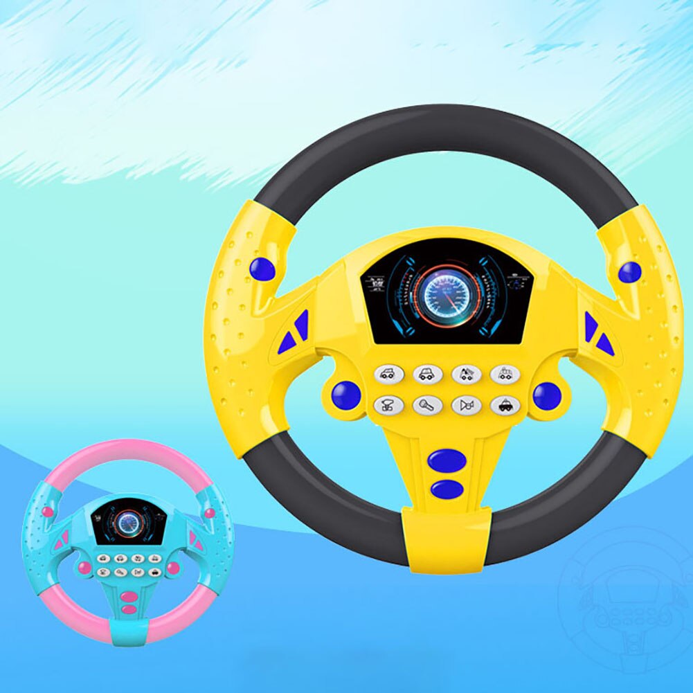 Small Steering Wheel Toys Simulation Copilots Simulated Steering Toy Wheel Early Education Sounding Toy Kid Toys