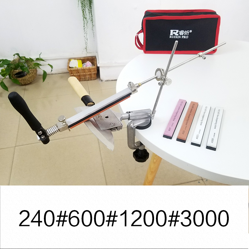 knife shapener kitchen sharpener 360 sharpener iron steel angle steel band stone sharpening stone: sharpener(4 stone)D