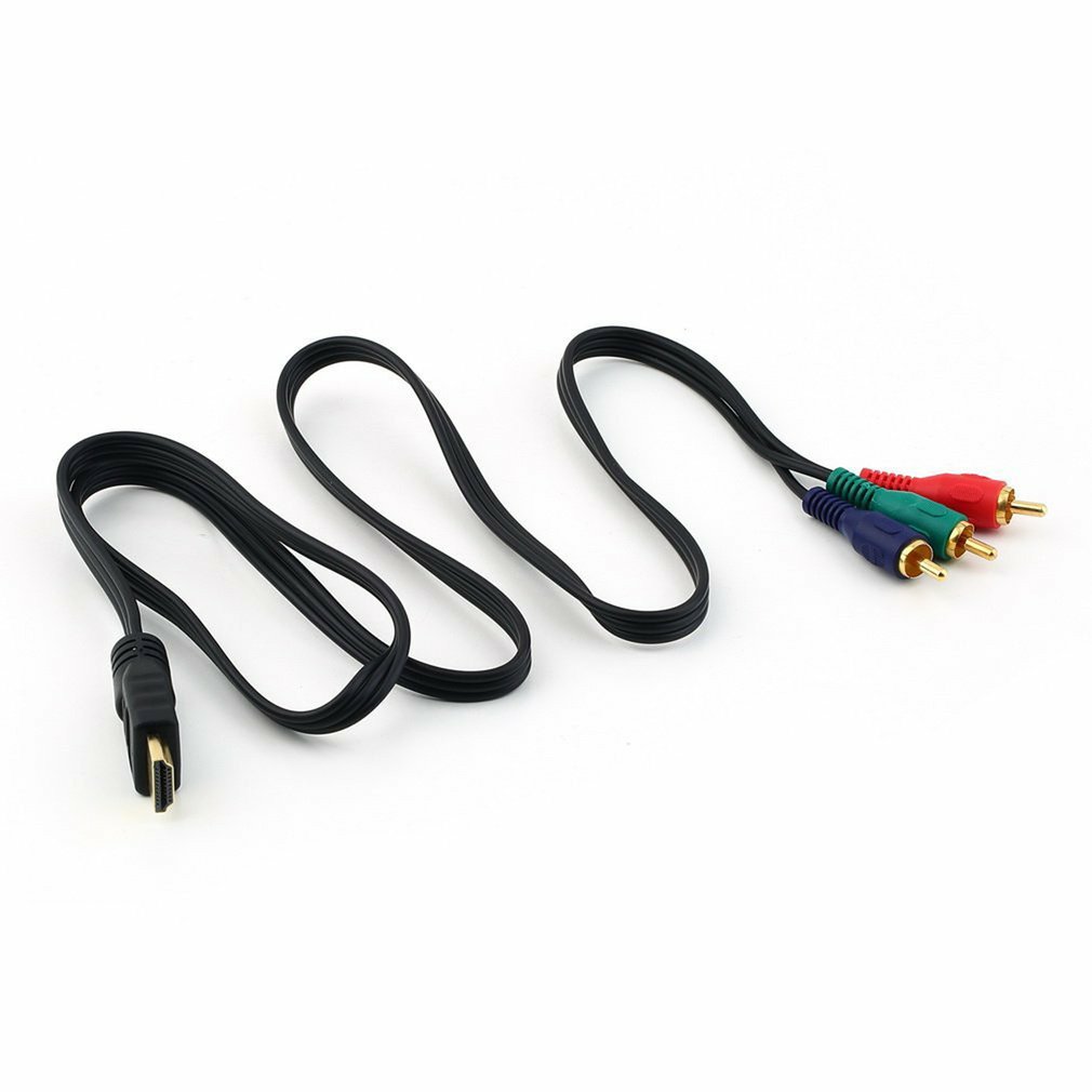3ft 1m hdmi-kompatibel hane  to 3 rca video audio av adapter kabel 3 rca stereo konverter komponent för tv set-box dv dvd pc