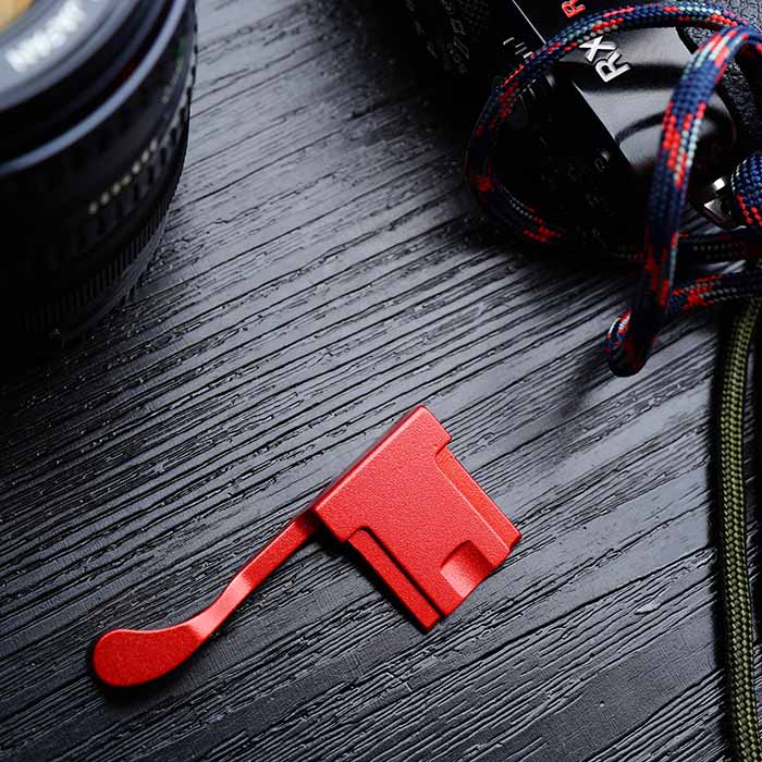 Poignée de pouce en aluminium de couleur rouge avec repose-pouce en métal pour Fuji X100F FUJIFILM X100F