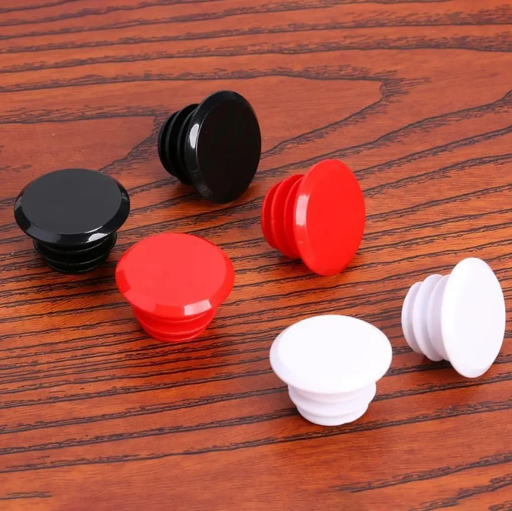 1-10 pares de tapas de manillar de bicicleta de montaña, color negro, rojo y blanco, cubiertas de plástico para accesorios de 22mm de diámetro