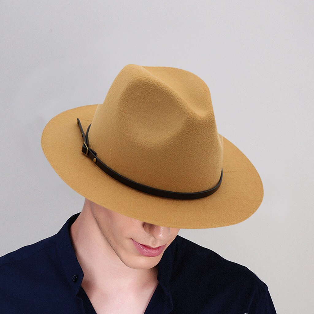 Summer unisex sun hat casual vacation Panama straw hat men wide brim Beach jazz men hats outdoor casual hat