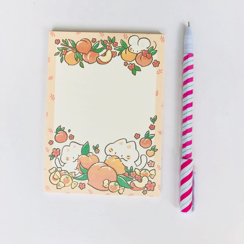 50 Sheets Leuke Grote Maat Fruit Kat Konijn Memo Pad Notepad School Office Supply Papier Briefpapier: E