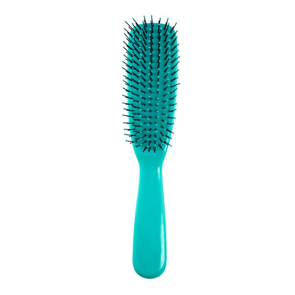 Vrouwen Mannen Detangling Hair Brush Bal Getipt Anti-Statische Massage Hoofdhuid Verminderen Kroezen Nylon Haren Kam Salon Styling Tool: green