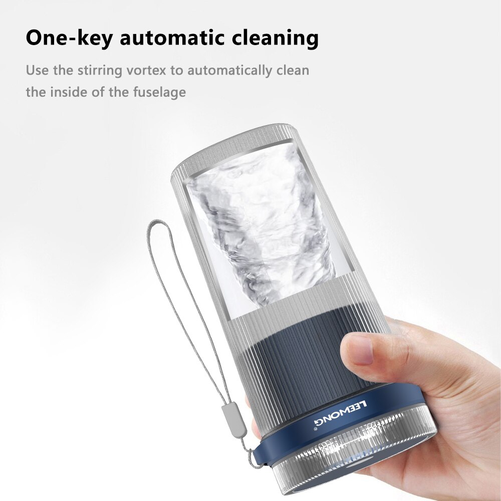 LEEWONG Portable Blender USB Mini Fruit Smoothie Milkshake Juicer Kitchen Travel 350ml Blue