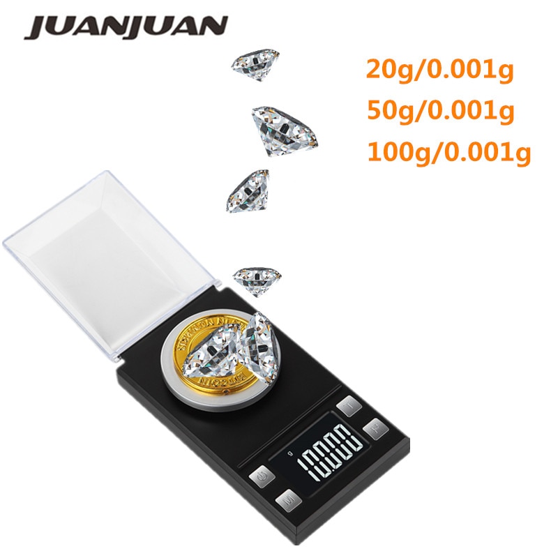 Mini High Precision Electronic Balance Scale 20g 50g 100g/0.001g Digital Pocket Jewelry Diamond Gem Carat Gold Scale 40% off