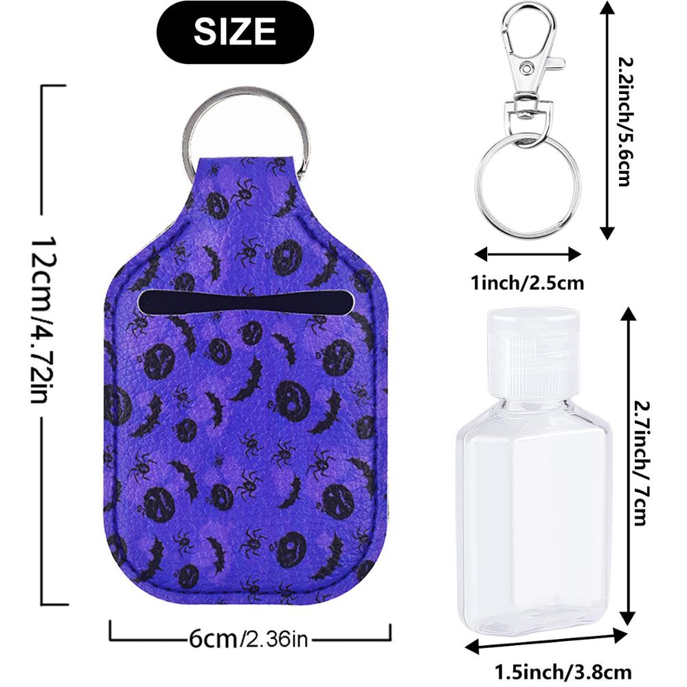 1Pcs Travel Neoprene Sanitizer Bottle Holder Bags with Keychain Hand Soap Bottle Holder Cover Reusable for 30ml Bottles