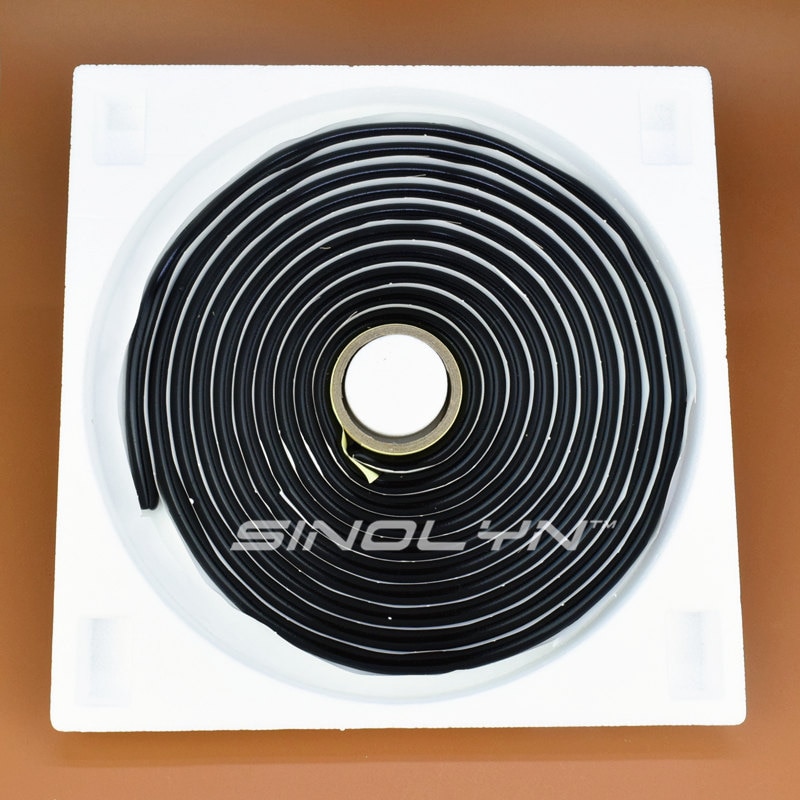 Sinolyn – mastic de phare noir serpent butyle, adhésif de pare-brise pour haut-parleur, colle en caoutchouc pour sceller le couvercle de phare automobile, bricolage, rénovation