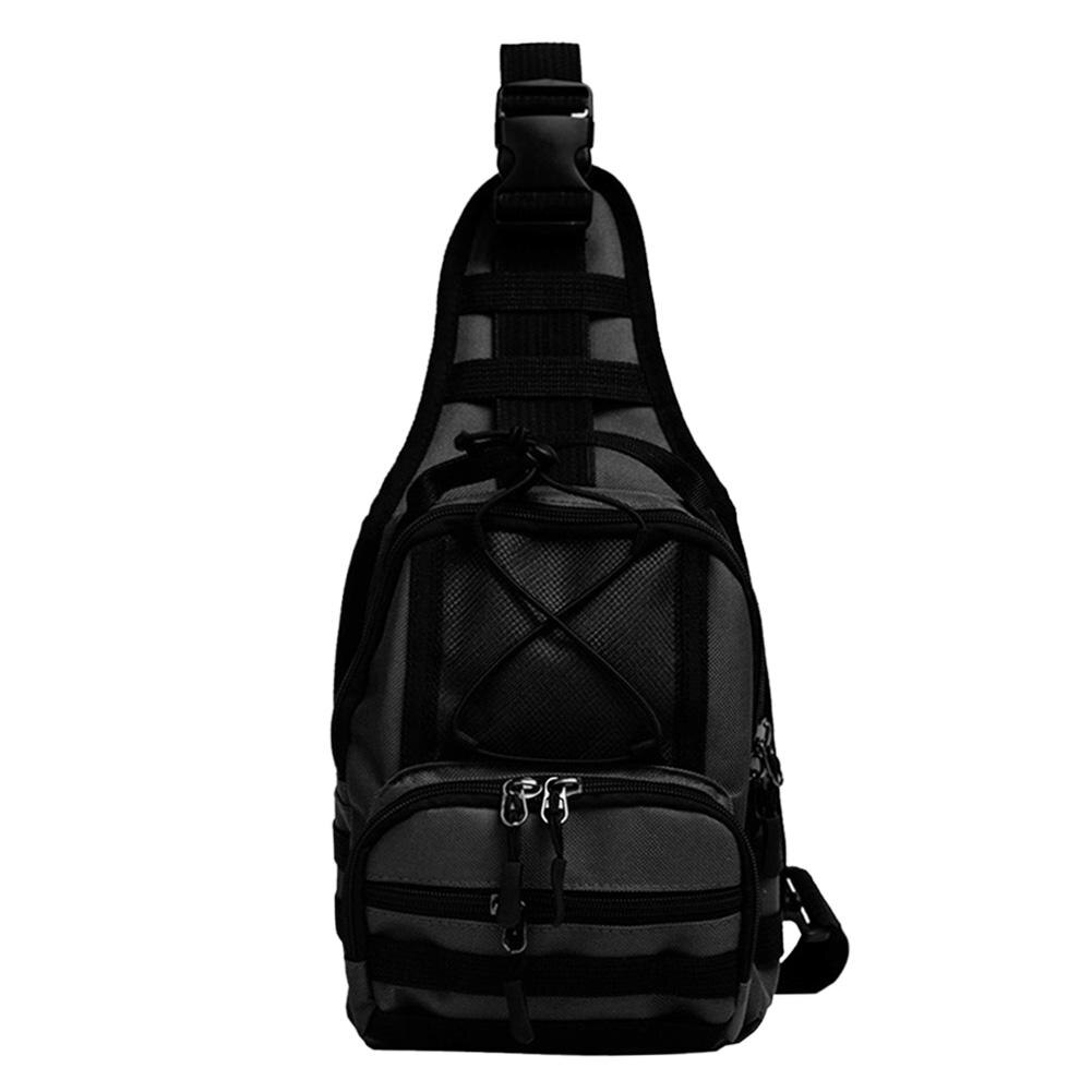 Sacs de voyage durables classique délicat unisexe poitrine Pack en Nylon décontracté sac à bandoulière argent en plein air téléphone pochette voyage: Black 	