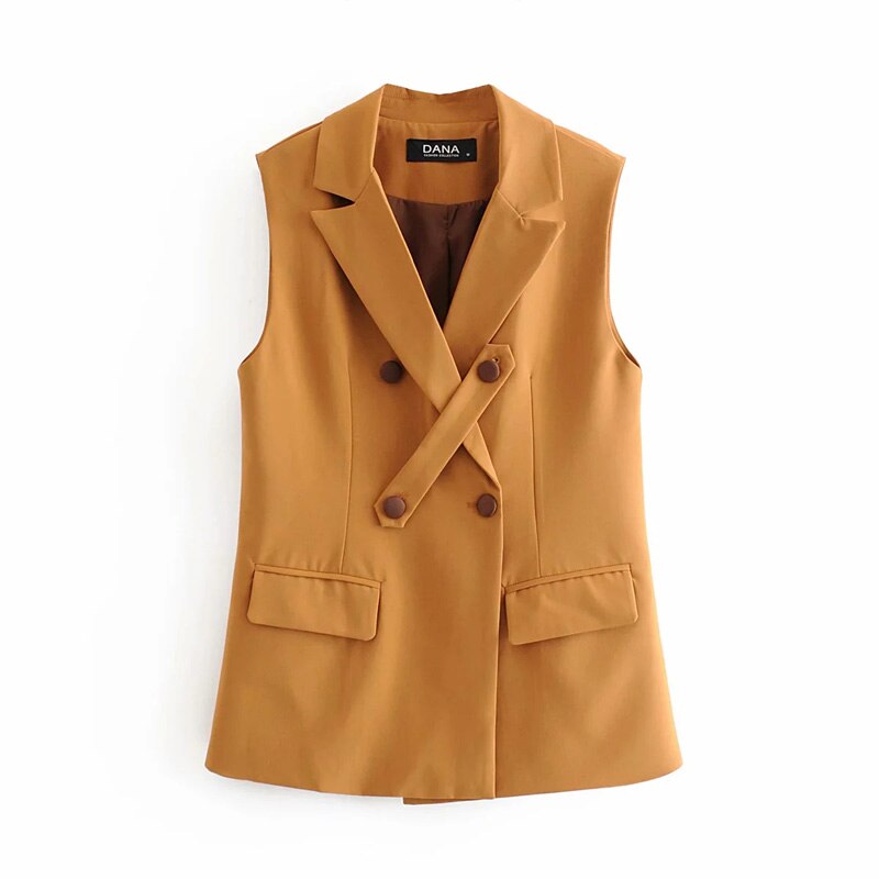 LVWOMN Women Vest Casual Summer Big Size Cotton Sleeveless Vest With Pockets Office Female Outerwear Chic Top