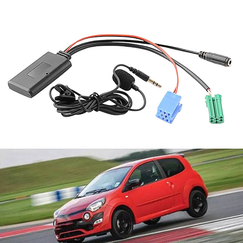 Kit mains libres pour voiture et téléphone portable en bluetooth 5.0, adaptateur d'appel gratuit pour Renault 2005 — avec câble et microphone