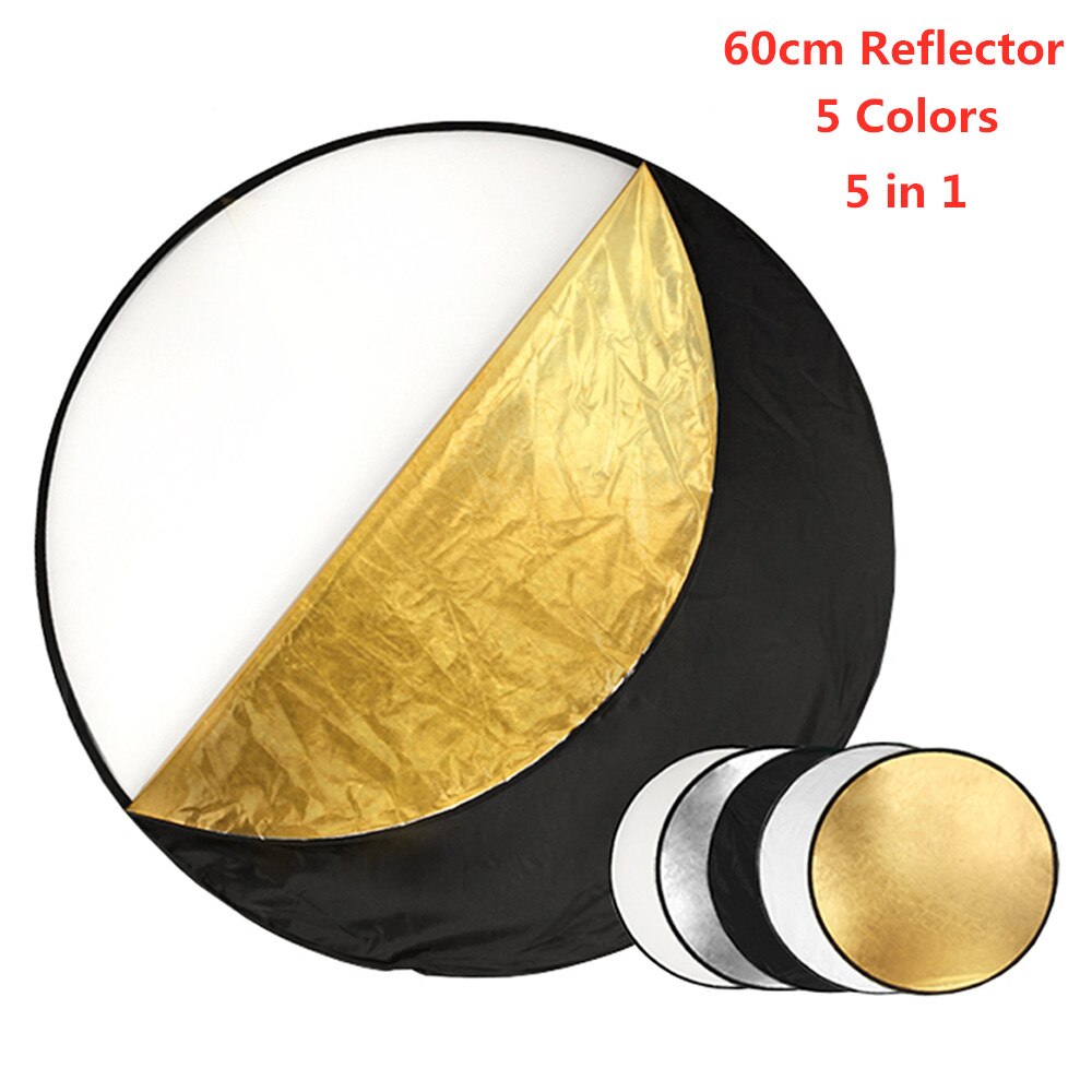 60cm 5 In 1 Reflektor Faltbare Fotografie Licht Reflektierende Für Foto Studio Multi Photo Disc Diffuers Neue Tragbare reflektor