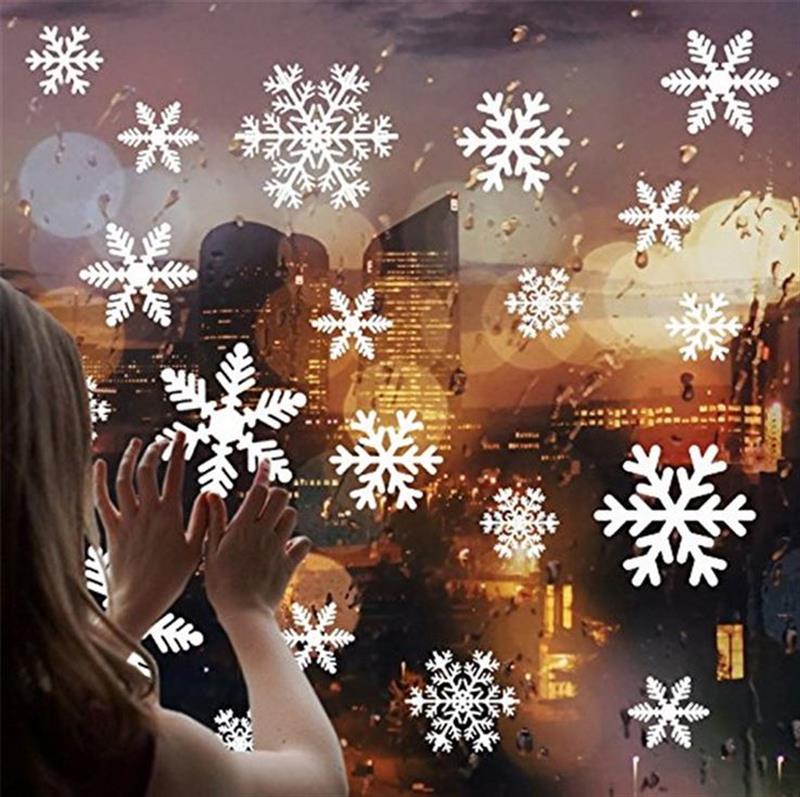 27 Stuks Sneeuwvlok Venster Sticker Kerst Muurstickers Kamer Muurstickers Kerst Decoraties Voor Huis Jaar