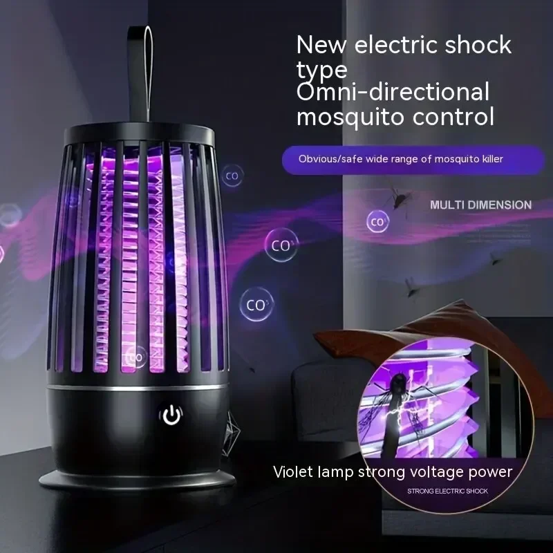 Bärbar mygglampa usb-laddningsbar elektrisk flugfälla insektsavvisande utomhus ljudlös mygglampa