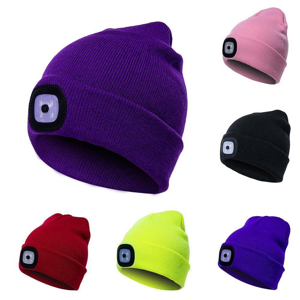 Unisex led pipo hattu usb ladattavalla akulla 5 tuntia tehokas valohattu