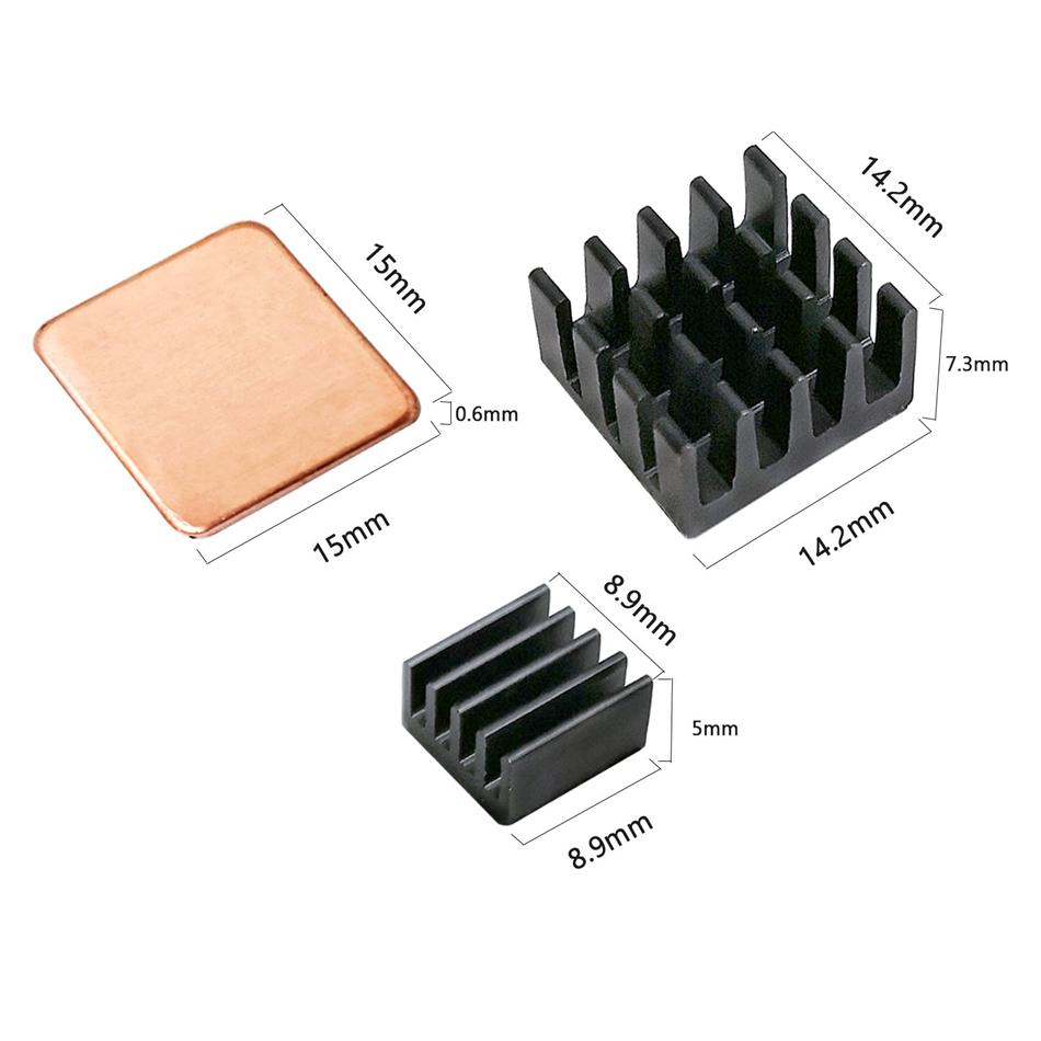 Raspberry Pi Heatsink Kit Koper Aluminium Heatsink Voor Cooling Cooler Raspberry Pi 3 Pi 2 Pi Model B + 30 Stks/partij