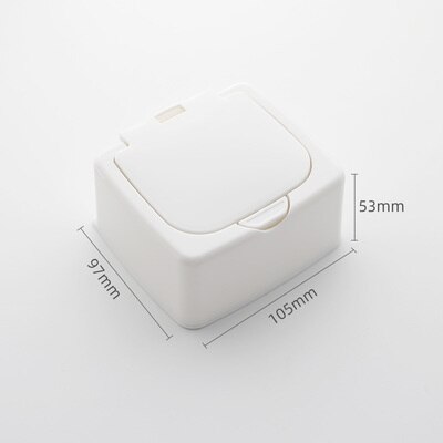 MINKYS Cute Girls ABS Mini Desktop Organizer Storage Box 1PC Free Sticker Kawaii Korean School Stationery: square