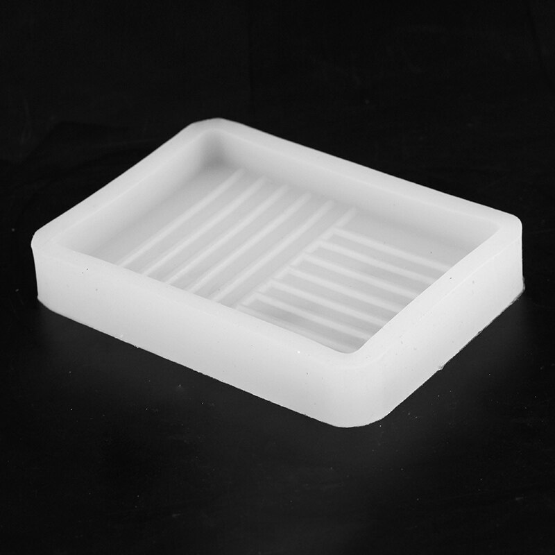 Molde de hormigón de silicona para jabonera Rectangular con molde de cemento hecho a mano de rayas adornos originales Nórdico