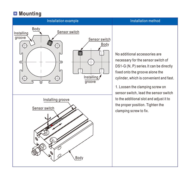 1pcs CS1-G Pneumatic Cylinder Magnetic Sensor Reed Switch Pneumatic Proximity Dwitch Suitable For HFZ, HFY, HFP, SDA Cylinders