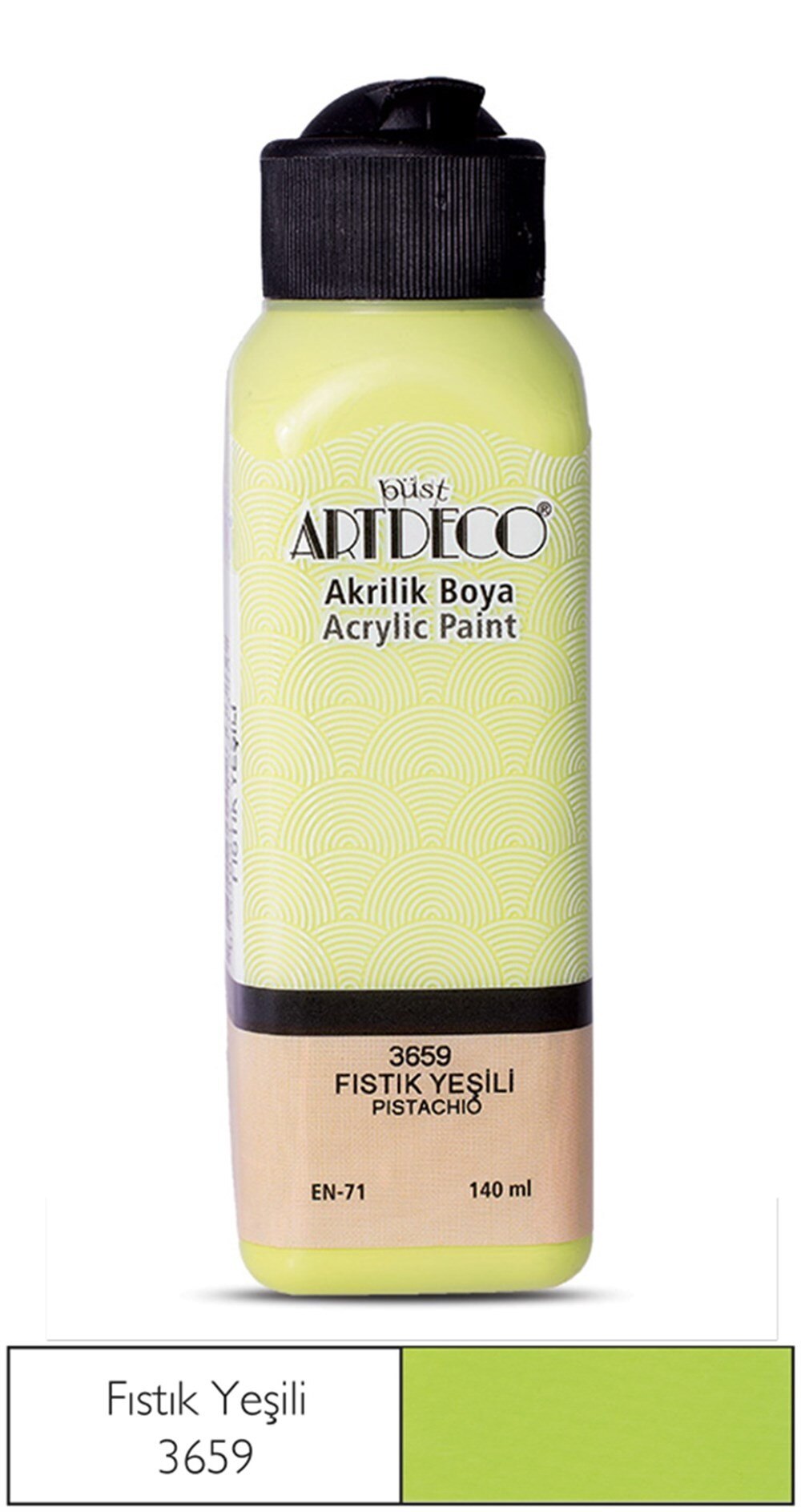 Artdeco farba akrylowa zielony kolor i odcienie