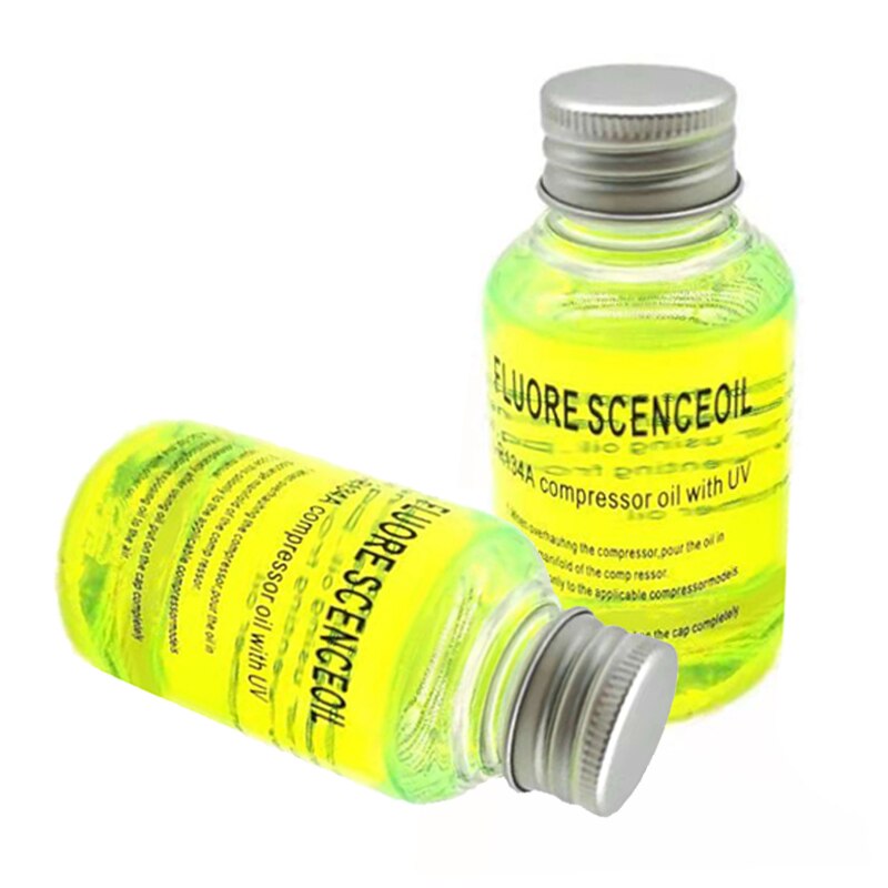 Détection automatique de fuite fluorescente climatisation automatique R134a réfrigérant gaz Freon AC détecteur de Test de fuite outil de réparation colorant UV: 2 PCS