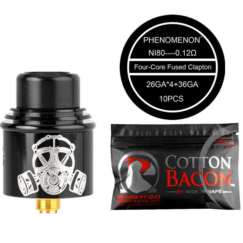 Apocalypse RDA 24mm Rebuildable Dripping Atomizer with BF PIN Atomizador for Squonk Mod Apocalypse GEN 2 RDA: B-rda coil cotton