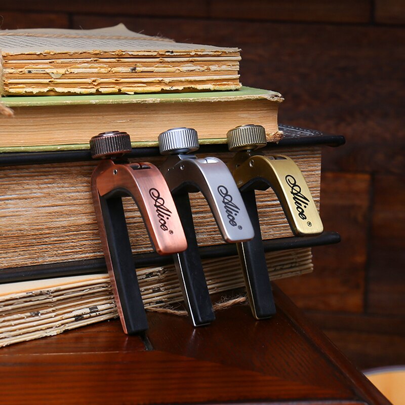 Guitar Capos Electric Acoustic Guitar Capo Bass Violin Ukulele Capotraste Single-handed Tune Clamp Trigger - 3 Colors Metal Capo