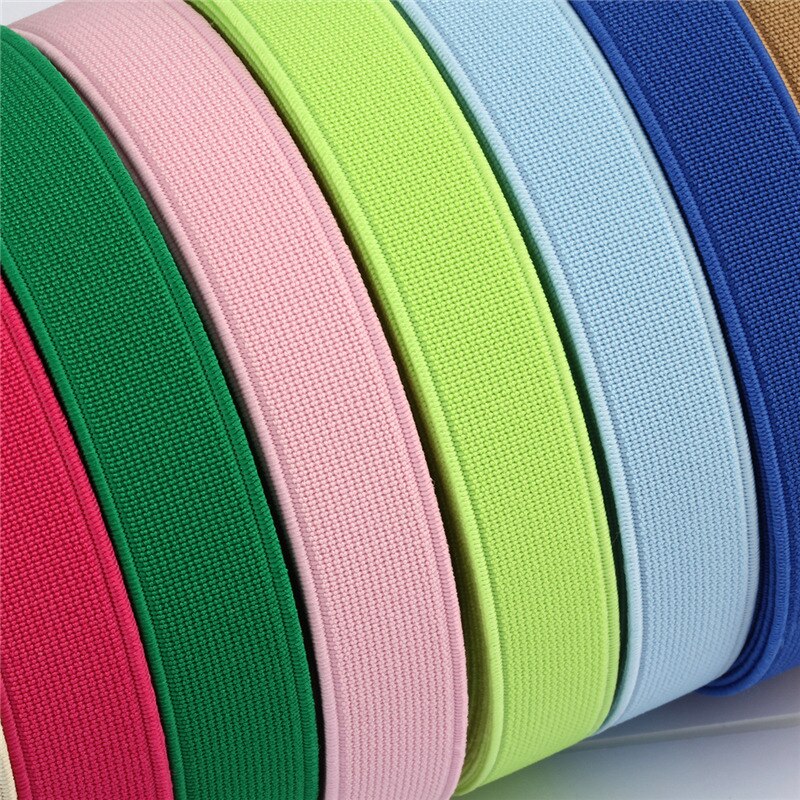 1.5cm kleuren gebreide elastische band diy knutselen dikkere schuine banden schoenen haarelastiek hoofdband jurk kant rand naaien kraagbanden