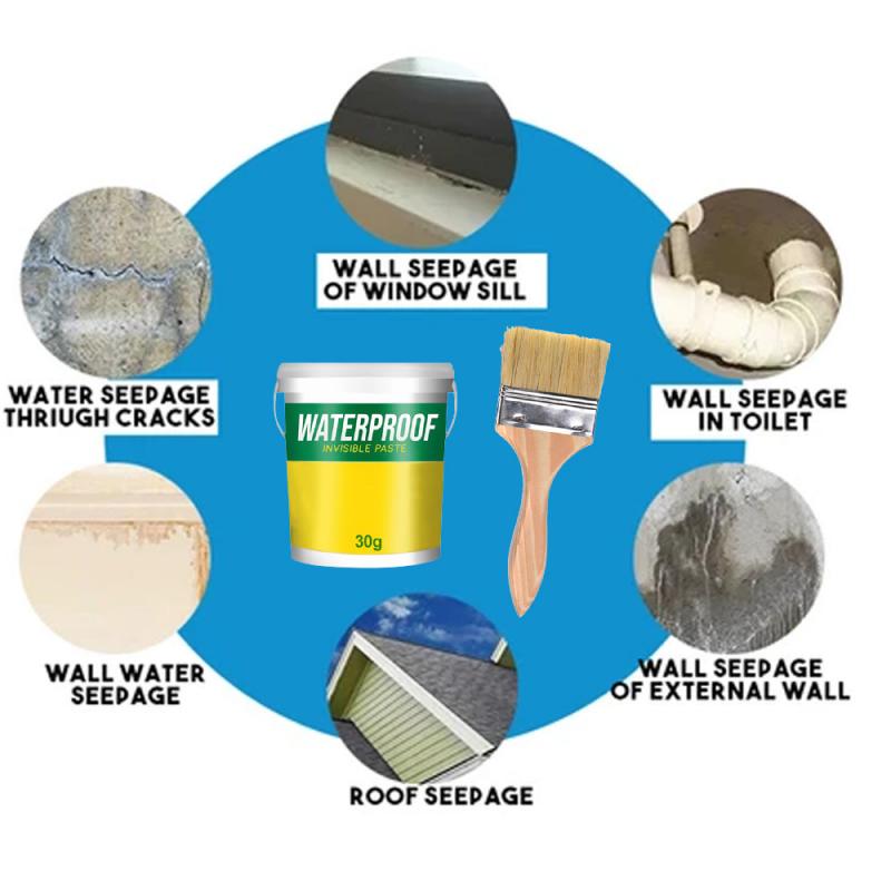Waterproof Glue Transparent Invisible Waterproof Anti-Leaking Frost Resistance Adhesives Sealers For External Wall Toilet Toilet: Default Title