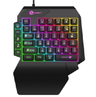 Gaming Keyboard Single Hand Mini Usb Ultra-slim Wired 35keys One Handedly Backlight Keyboard for Laptop Desktop PC Smartphone: Default Title