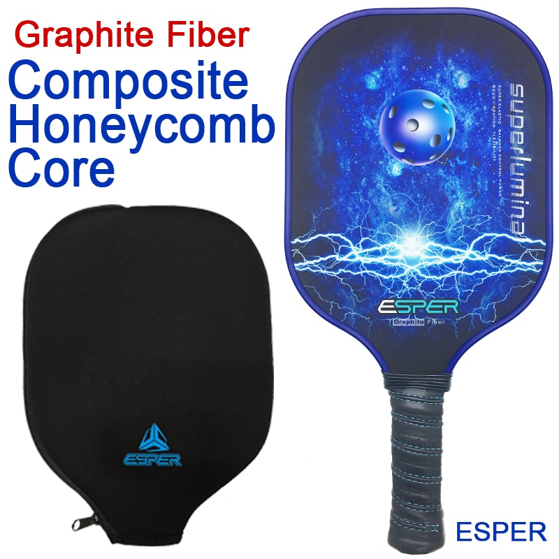 Esper Pickleball Paddle NX Graphite Pickleball Paddle Composite Honeycomb Core Graphite Carbon Fiber Face Lightweight Power