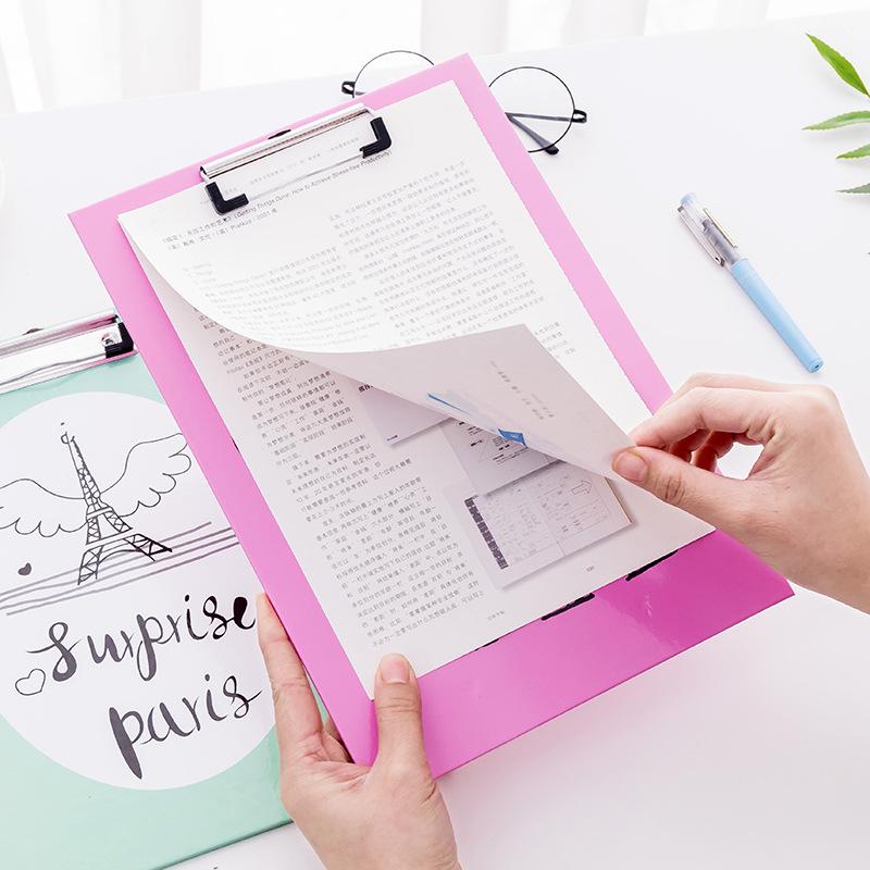 Office clipboard vertical leather writing pad School wooden Office Cute Student Supply Kids A4 Folder