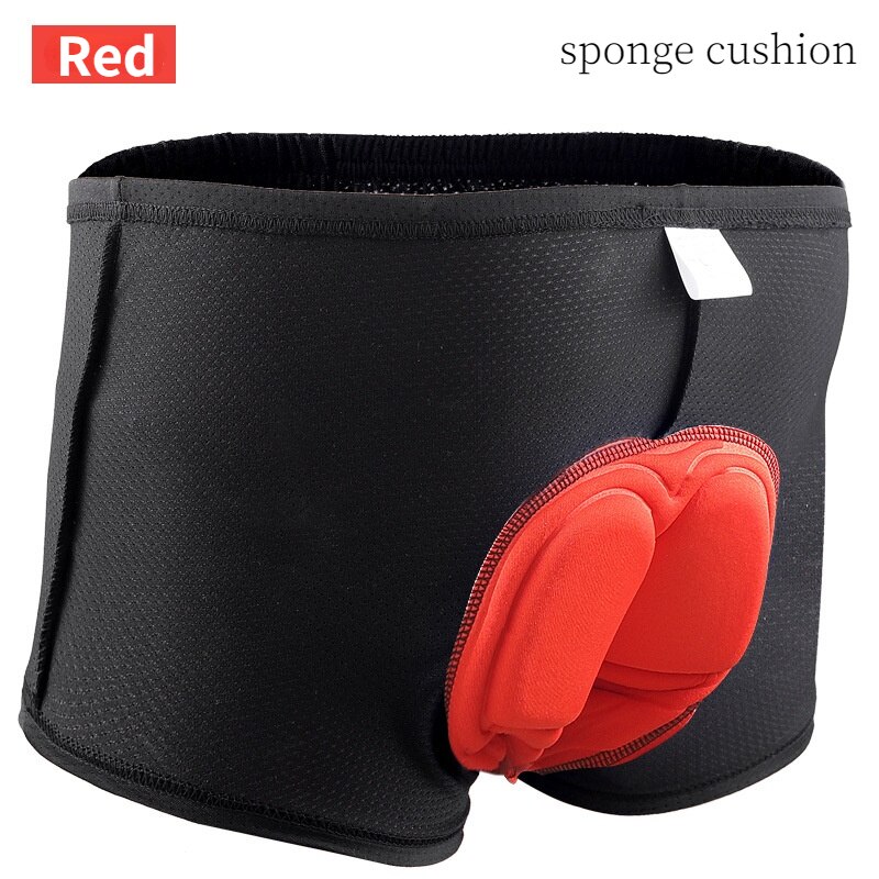 Cycling Underwear Upgrade 5D Padded Cycling Shorts Shockproof MTB Bicycle Shorts Road Bike Shorts: sponge red / S
