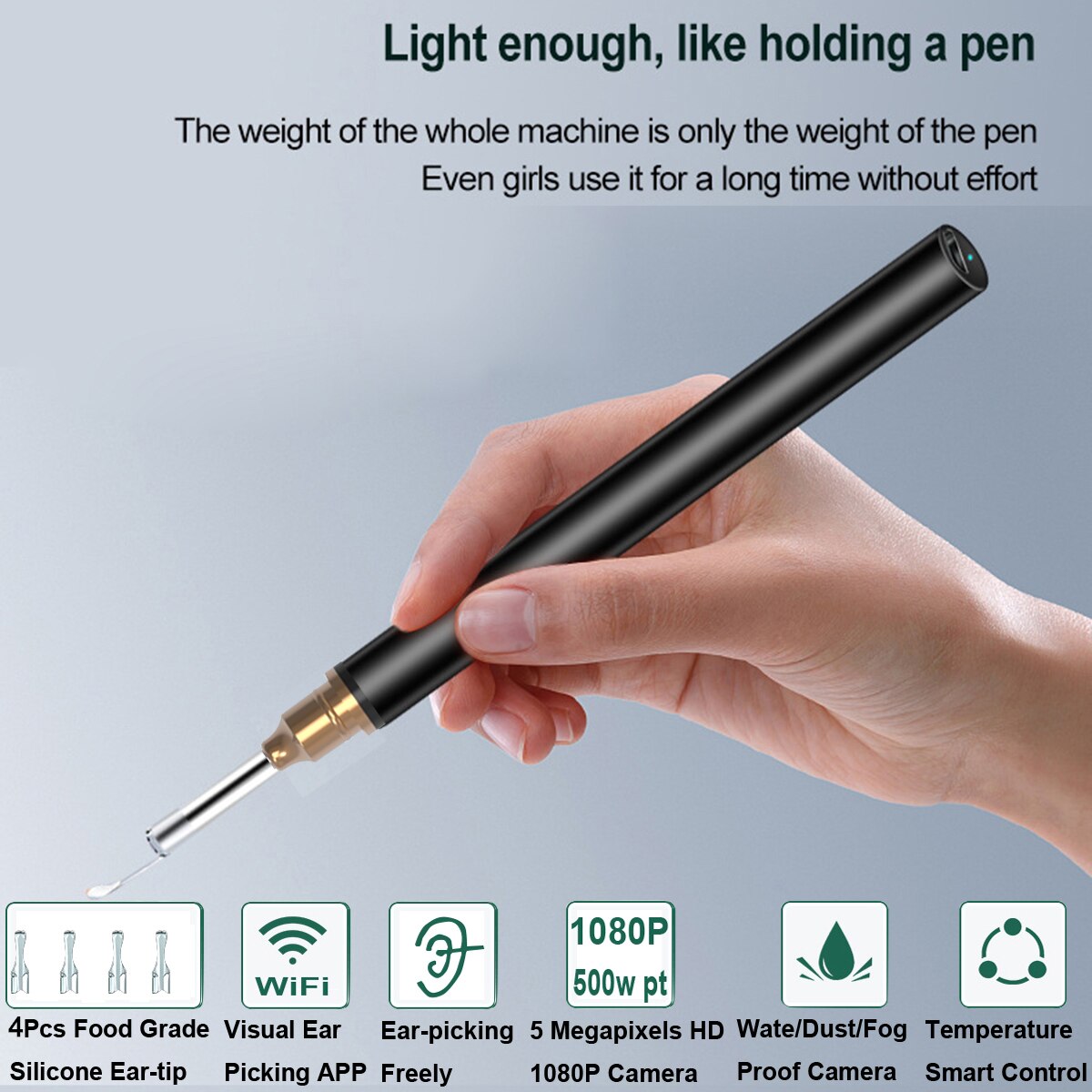 Wifi Earwax Remover Smart Visual Earpick Pen Wireless APP For IOS/Android Oral/ear Multifunction Examination Endoscope Camera